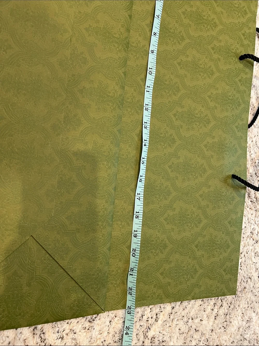 Gucci Authentic Olive Green Logo Extra Large Shopping Bag with Black Handles